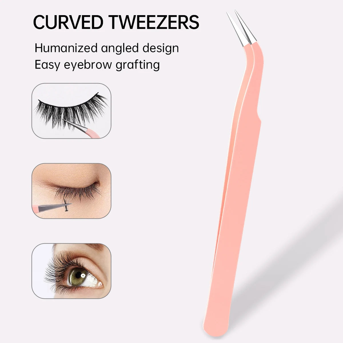 Stainless Steel Eyelash Tweezers