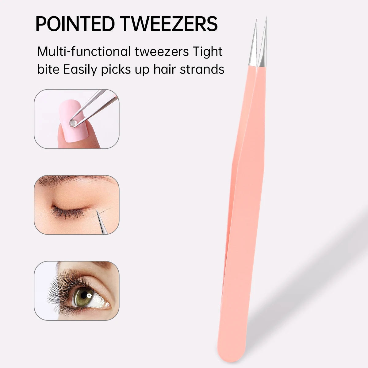 Stainless Steel Eyelash Tweezers