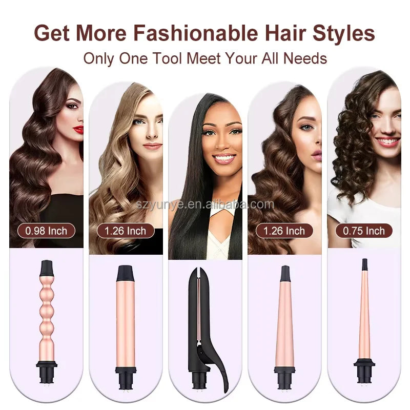 Interchangeable Anti Tangle Curler Set